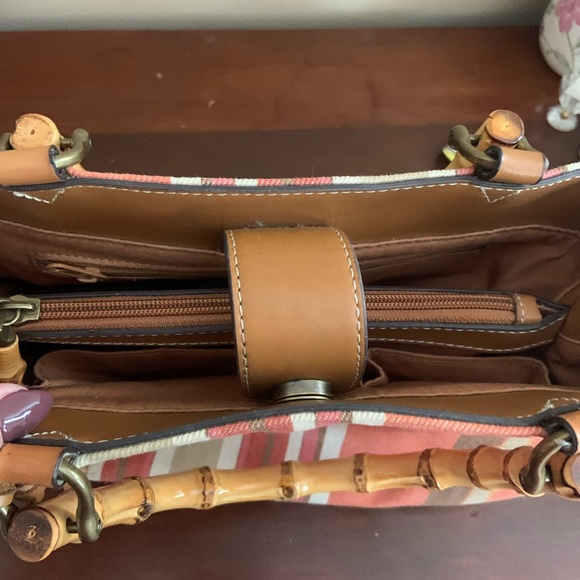 Vintage Fossil Striped Satchel - Picture 7 of 10